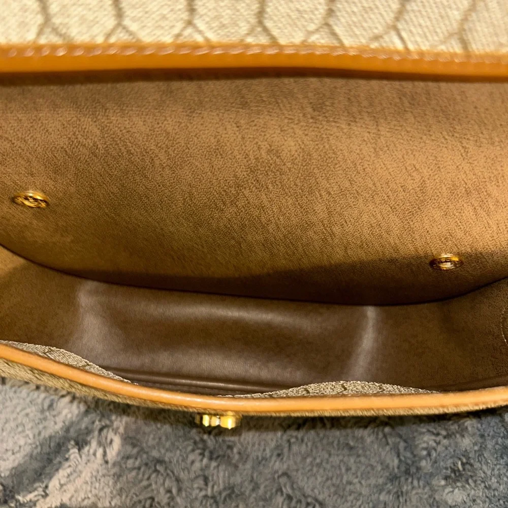 1980s Christian Dior honeycomb canvas shoulder bag and coin pouch Vintage - Picture 3 of 8